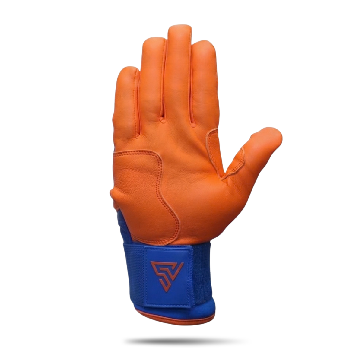 S-VOLTA Premium Wrist Lock Batting Gloves – Blue / Orange