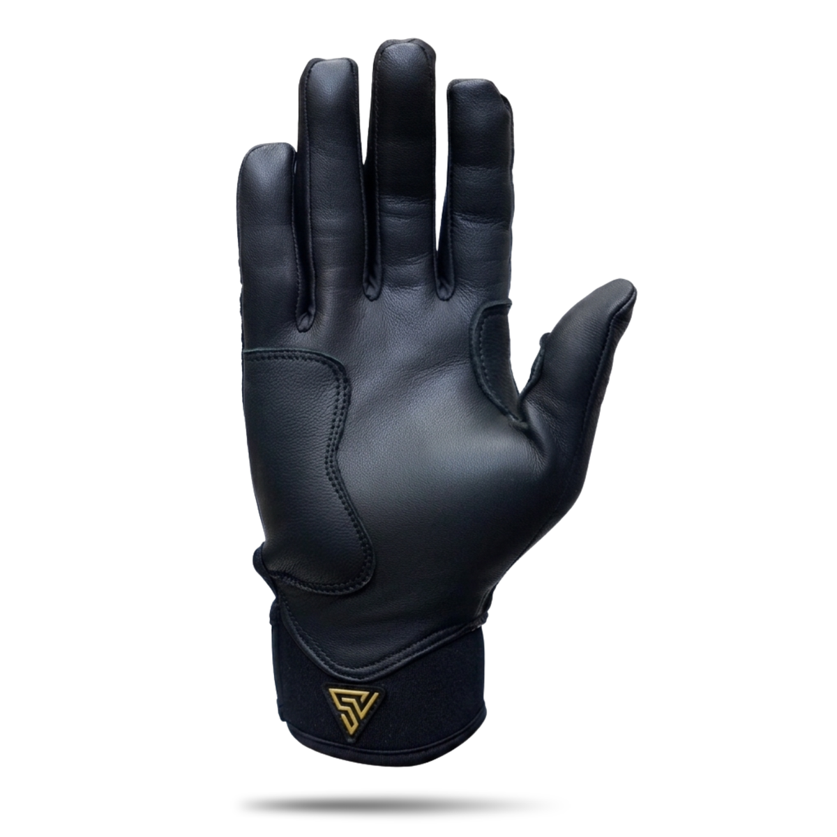 S-VOLTA Premium Cabretta Leather Batting Gloves – Black / Gold