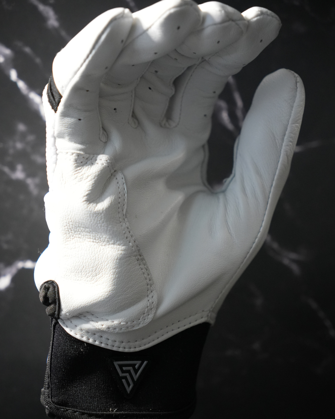 S-VOLTA Cabretta Leather Batting Gloves | White / Black