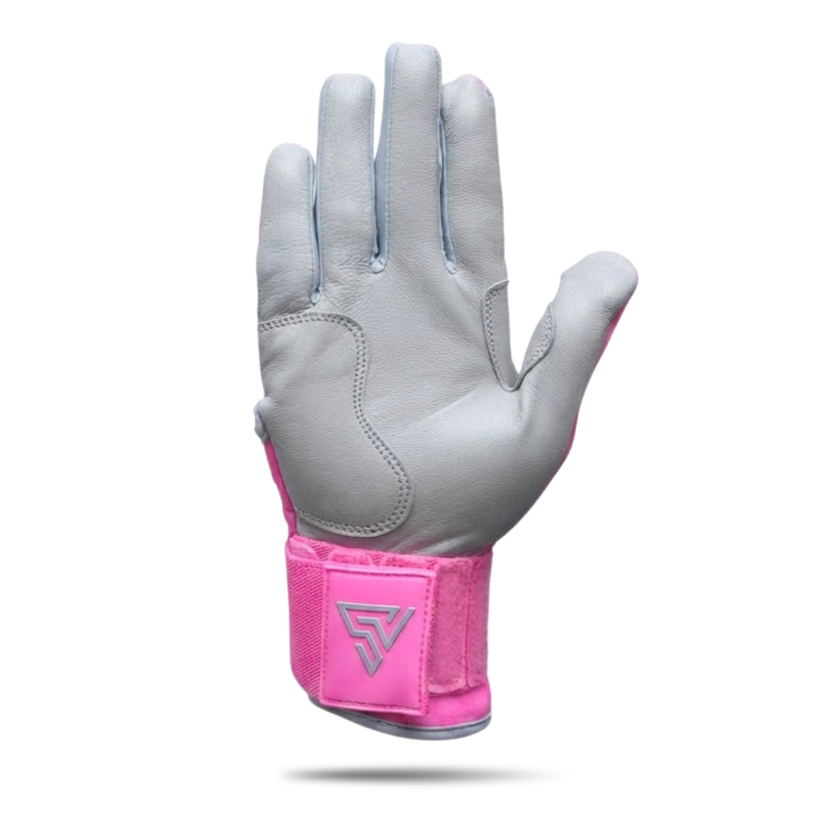S-VOLTA Premium Wrist Lock Batting Gloves – Pink / Gray