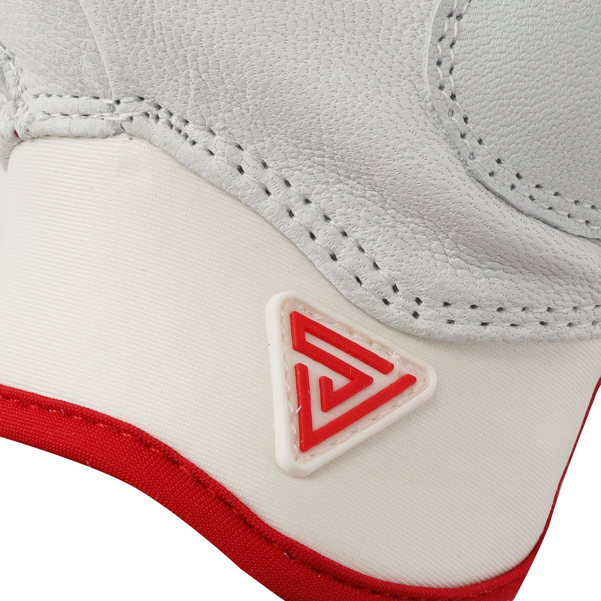 S-VOLTA Premium Cabretta Leather Batting Gloves – White / Red