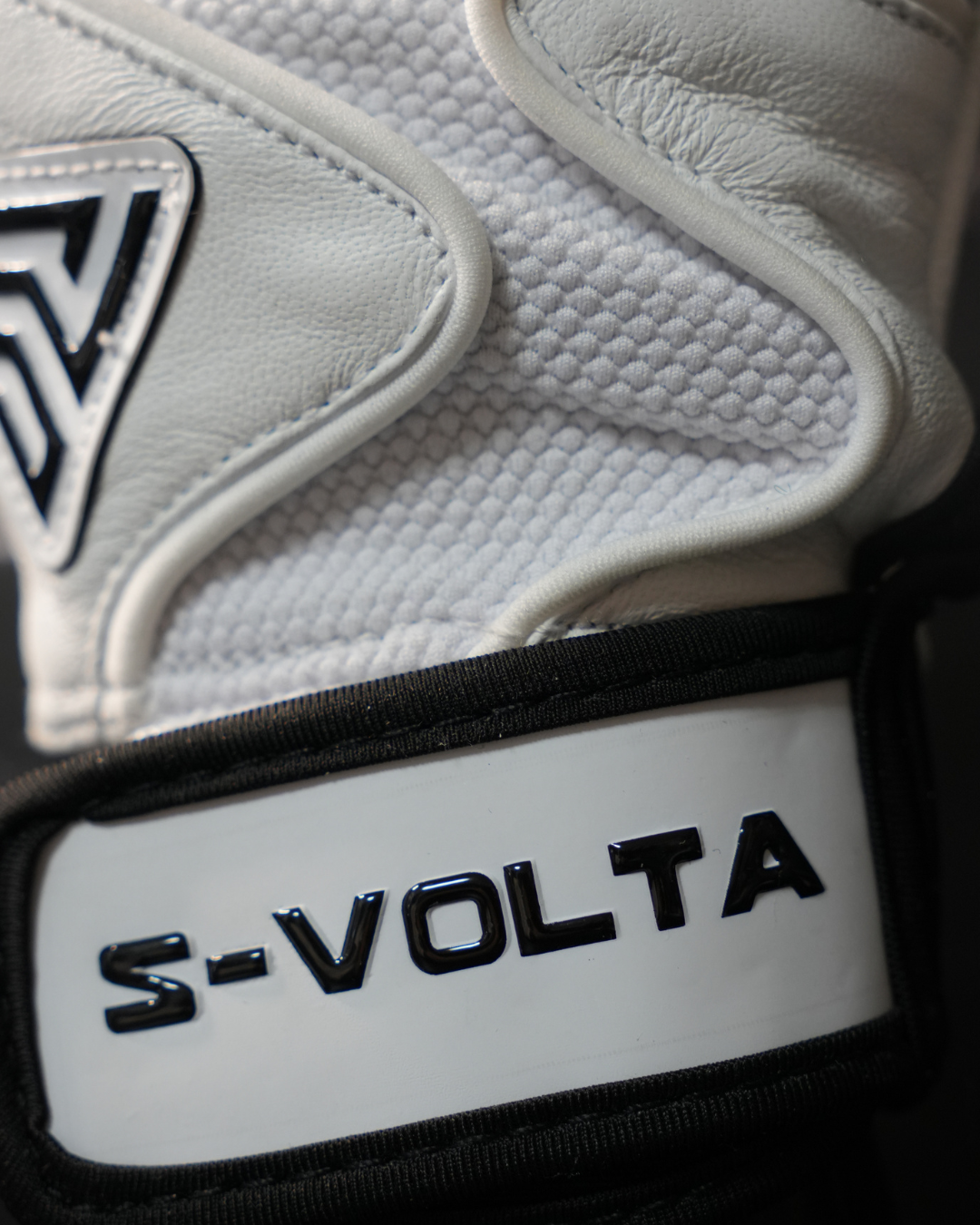 S-VOLTA Cabretta Leather Batting Gloves | White / Black