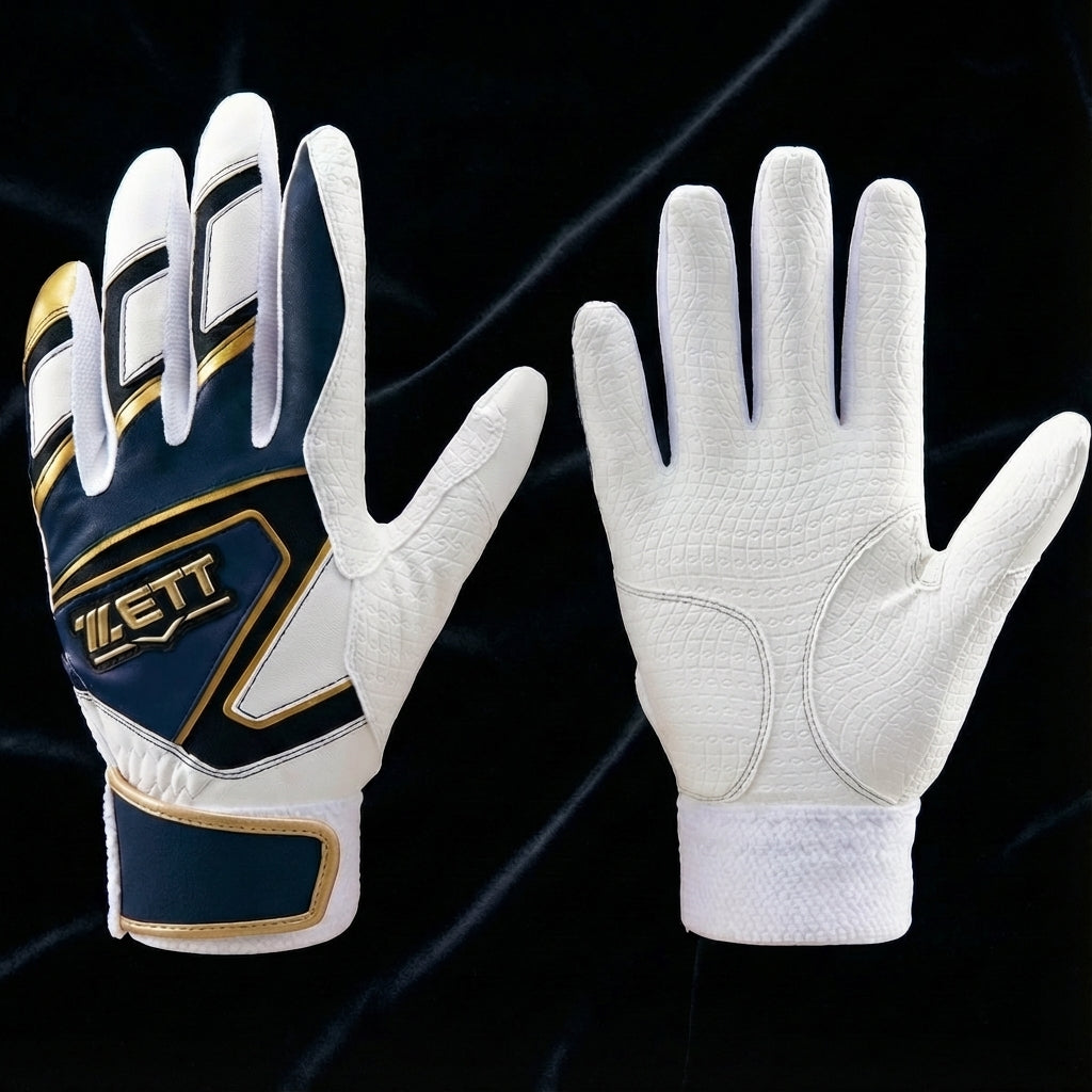 ZETT Zero One Stage Youth Batting Gloves – High-Grip Embossed Palm (Washable / Both Hands)