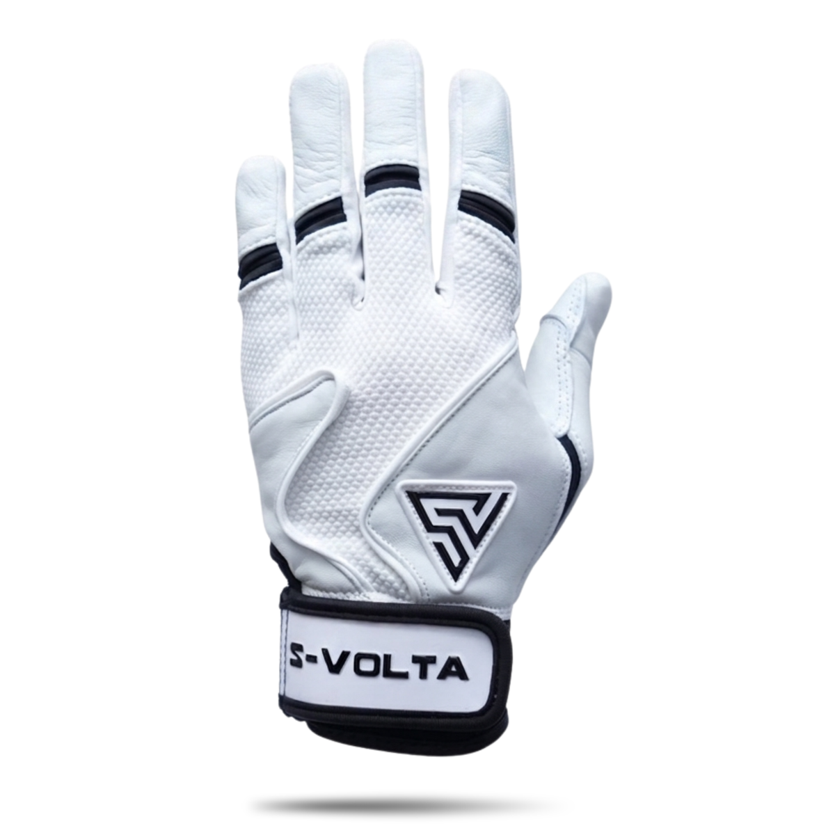 S-VOLTA Cabretta Leather Batting Gloves | White / Black