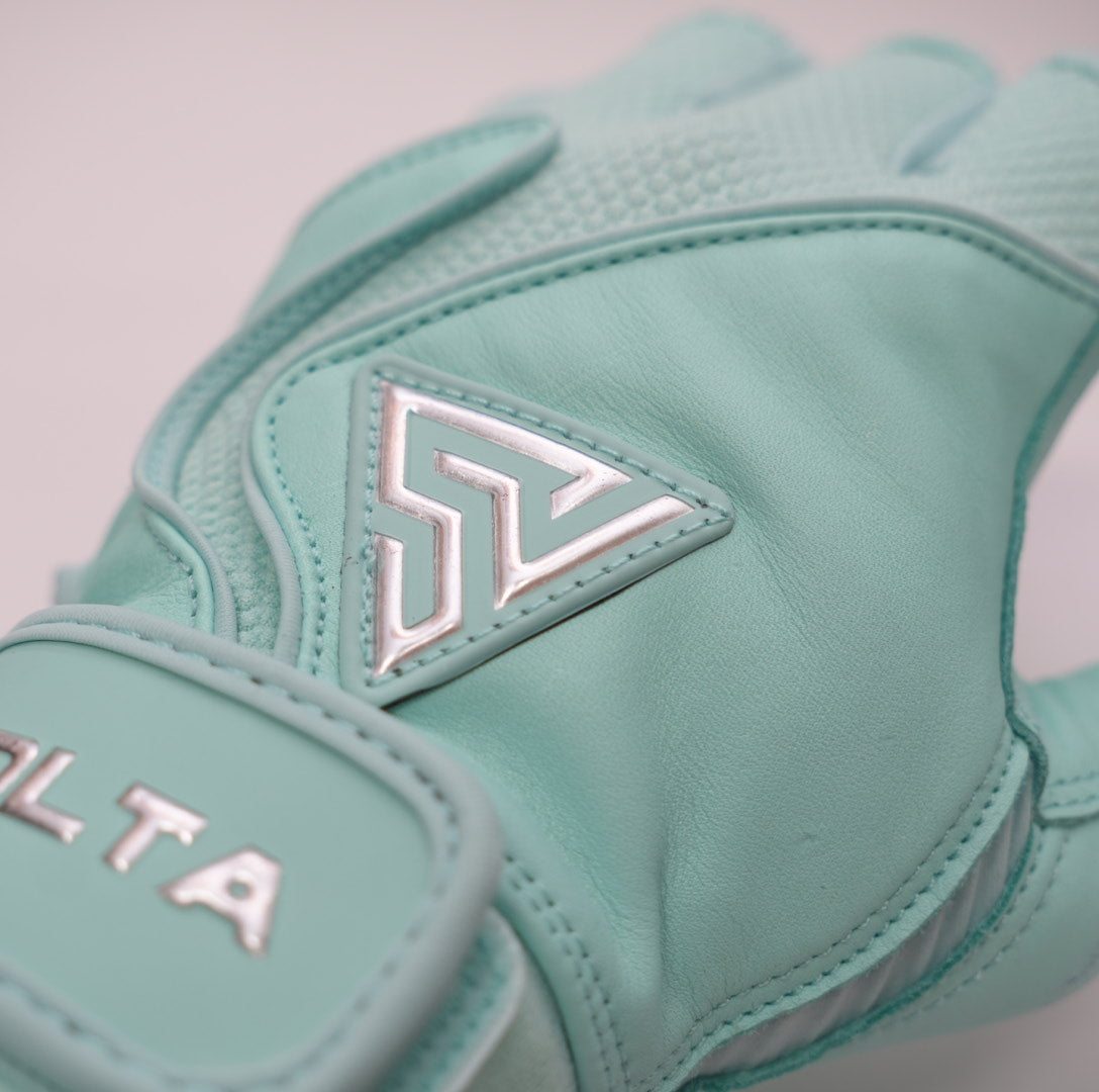 S-VOLTA Premium Cabretta Leather Batting Gloves – Mint Blue