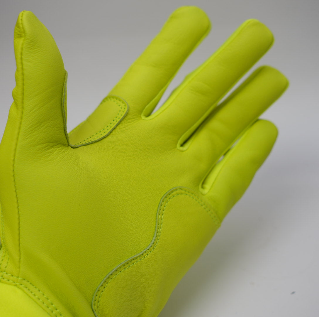 S-VOLTA Premium Cabretta Leather Batting Gloves – Neon Yellow