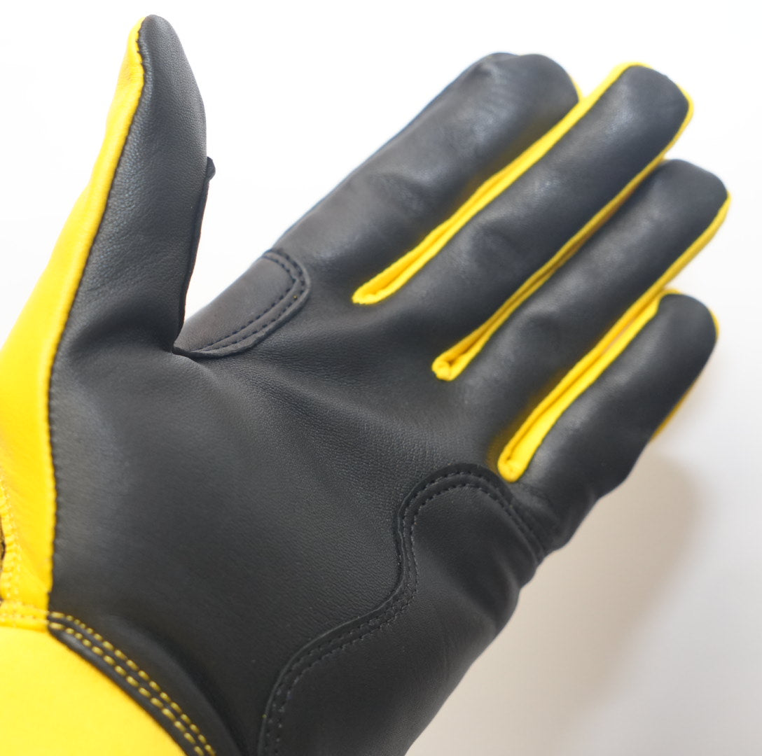 S-VOLTA Premium Cabretta Leather Batting Gloves – Yellow / Black