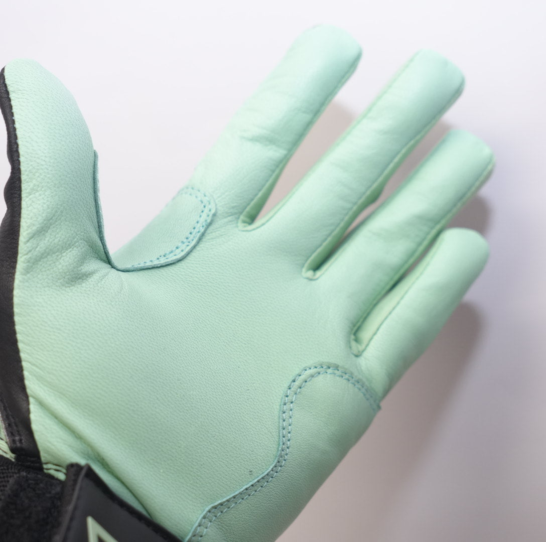 S-VOLTA Premium Wrist Lock Batting Gloves – Black / Mint Green
