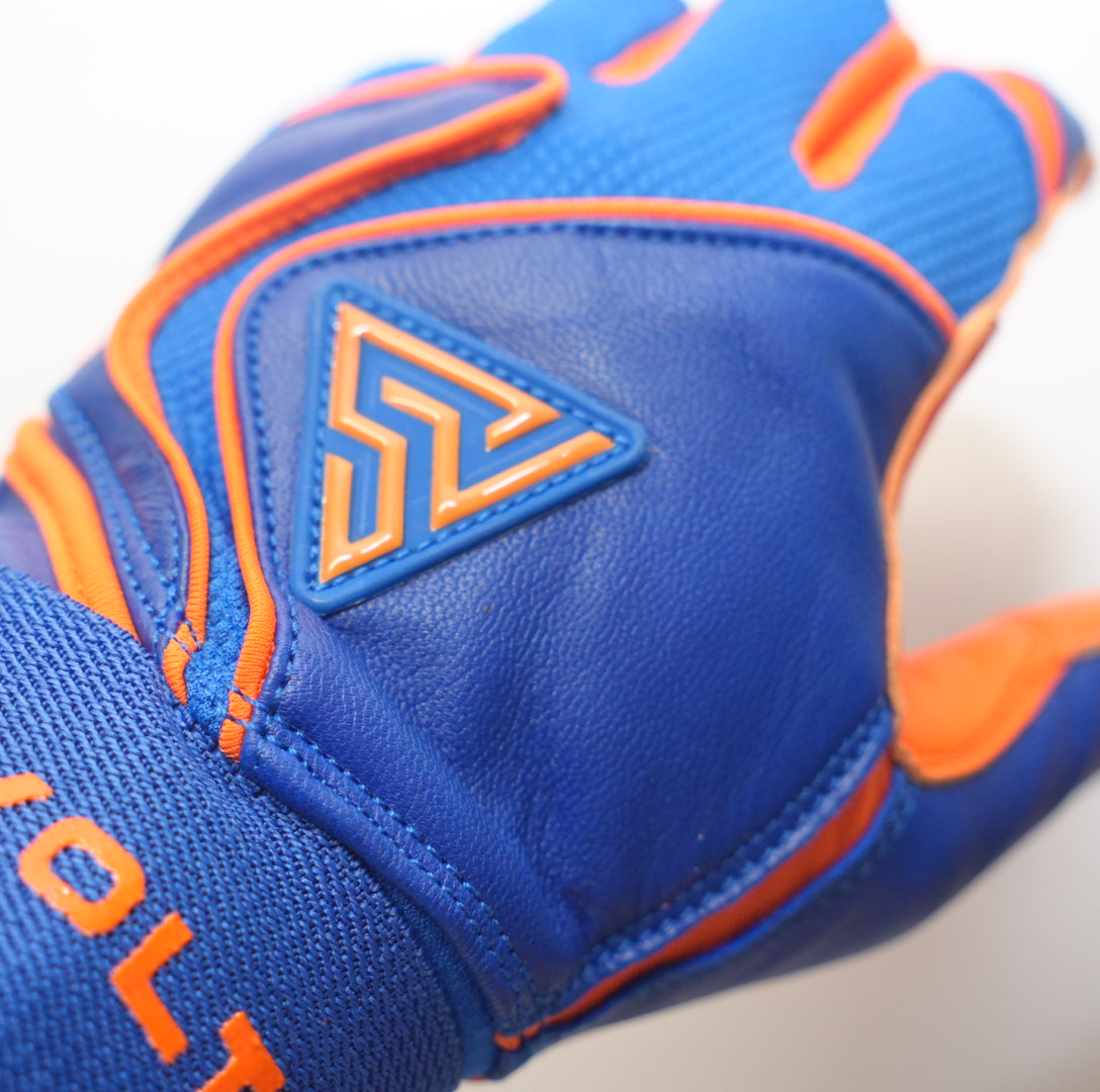 S-VOLTA Premium Wrist Lock Batting Gloves – Blue / Orange
