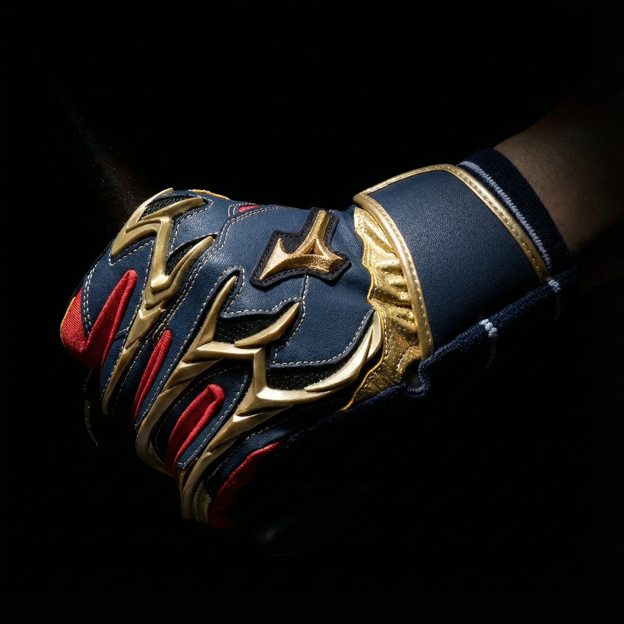 Mizuno Pro Silicon Power Arc DI Batting Gloves 1EJEA250 – Diamond Emboss Sheepskin Palm (Adult / Both Hands)