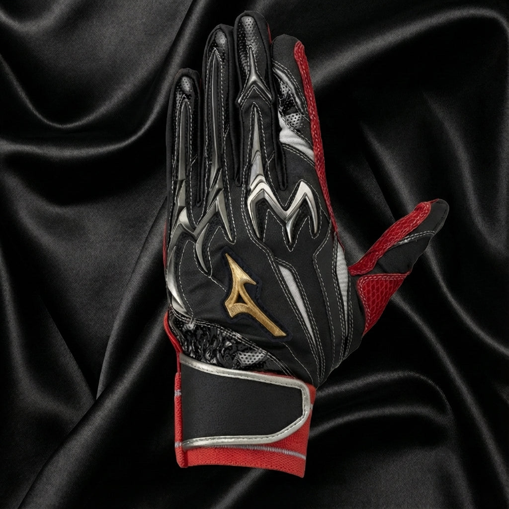 Mizuno Pro Silicon Power Arc DI Batting Gloves 1EJEA250 – Diamond Emboss Sheepskin Palm (Adult / Both Hands)