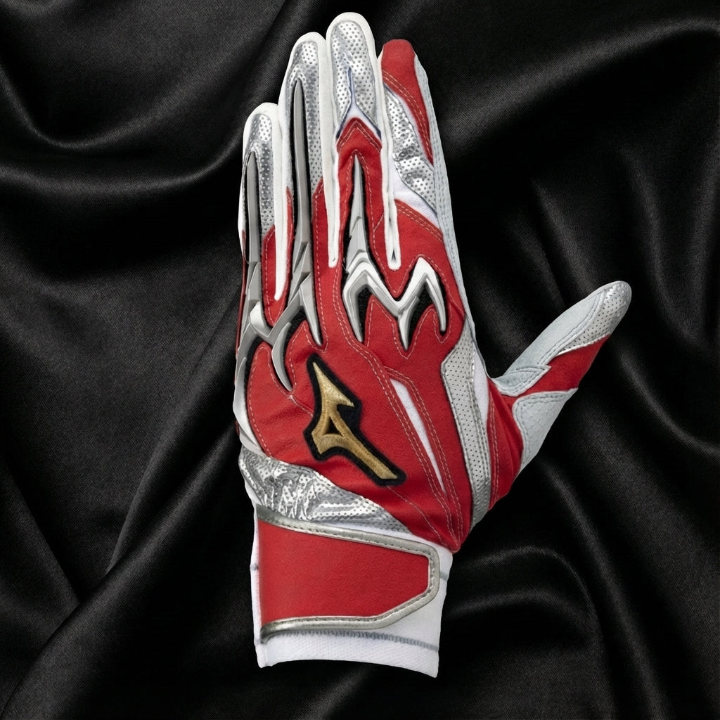 Mizuno Pro Silicon Power Arc DI Batting Gloves 1EJEA250 – Diamond Emboss Sheepskin Palm (Adult / Both Hands)