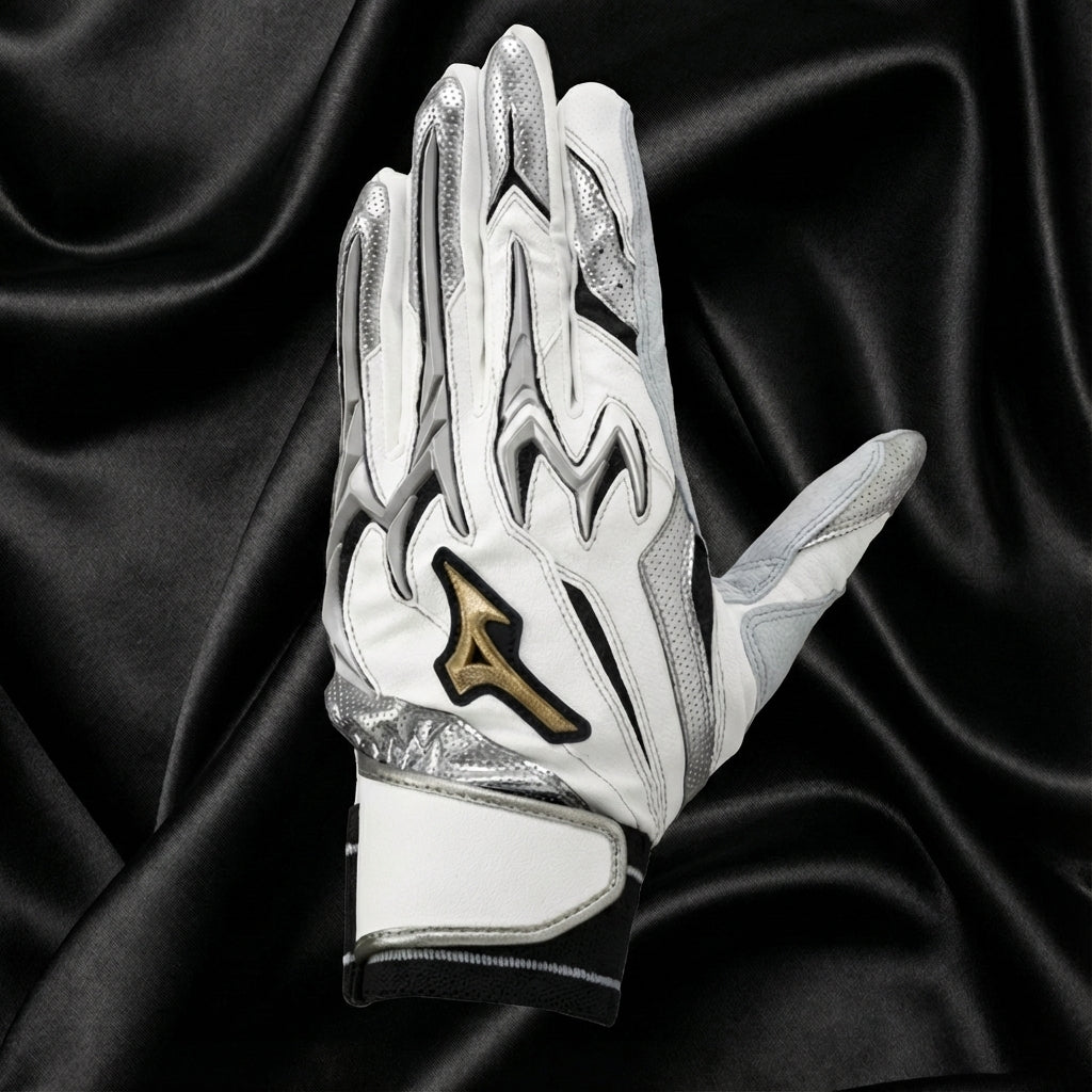 Mizuno Pro Silicon Power Arc DI Batting Gloves 1EJEA250 – Diamond Emboss Sheepskin Palm (Adult / Both Hands)