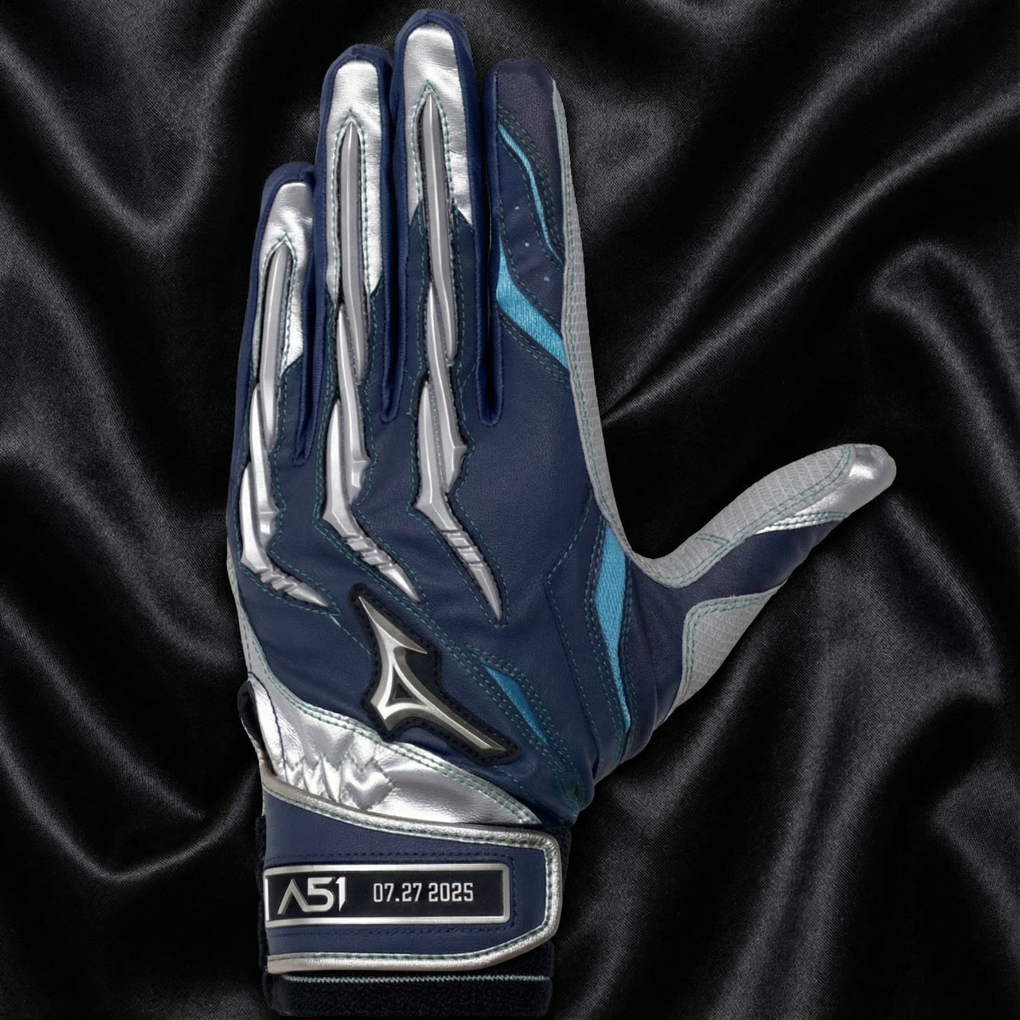 Mizuno Pro Silicon Power Arc A51 Batting Gloves 1EJEA847 – Limited A51 Model with Embossed Sheepskin Palm (Adult / Both Hands)