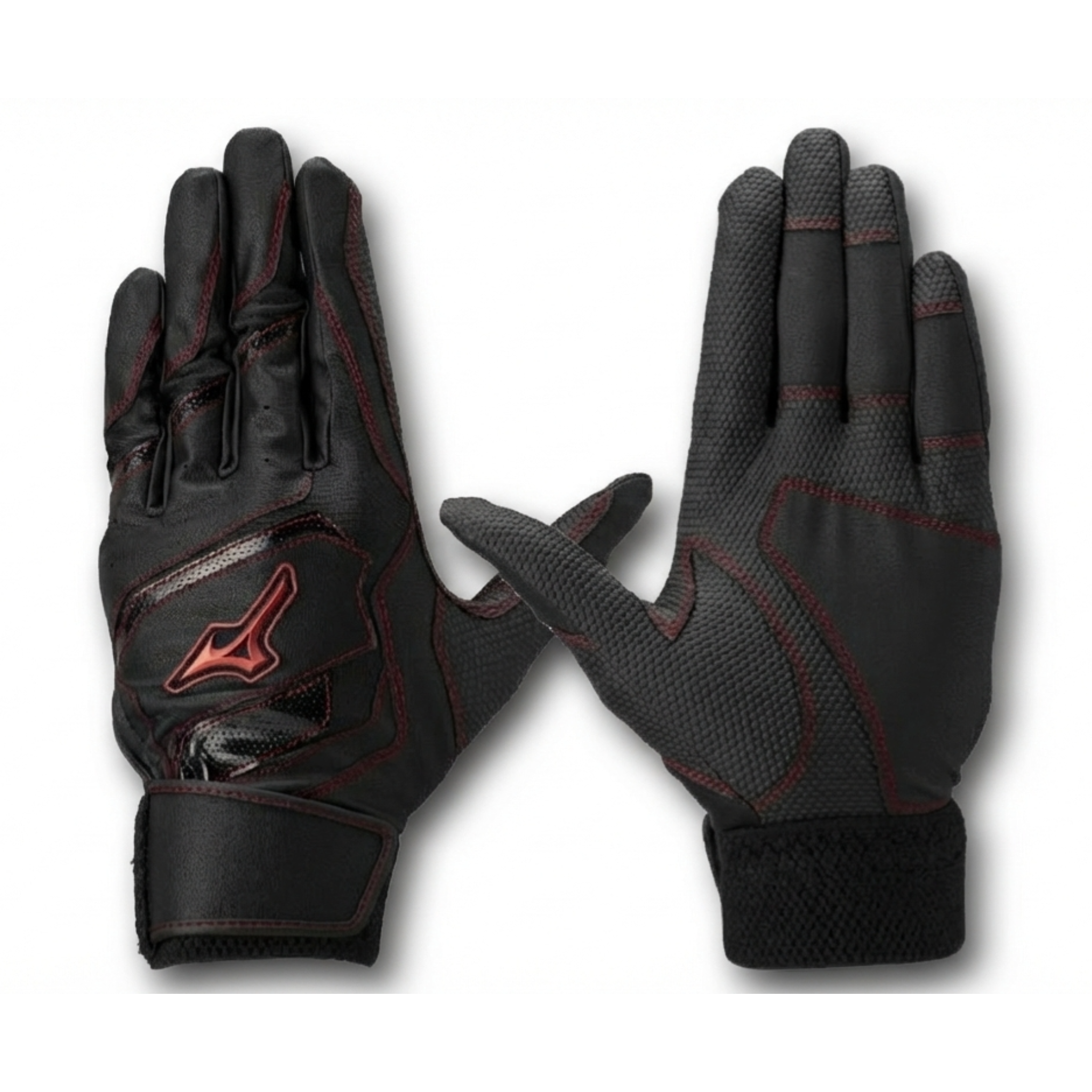 Mizuno Willdrive Red Youth Batting Gloves