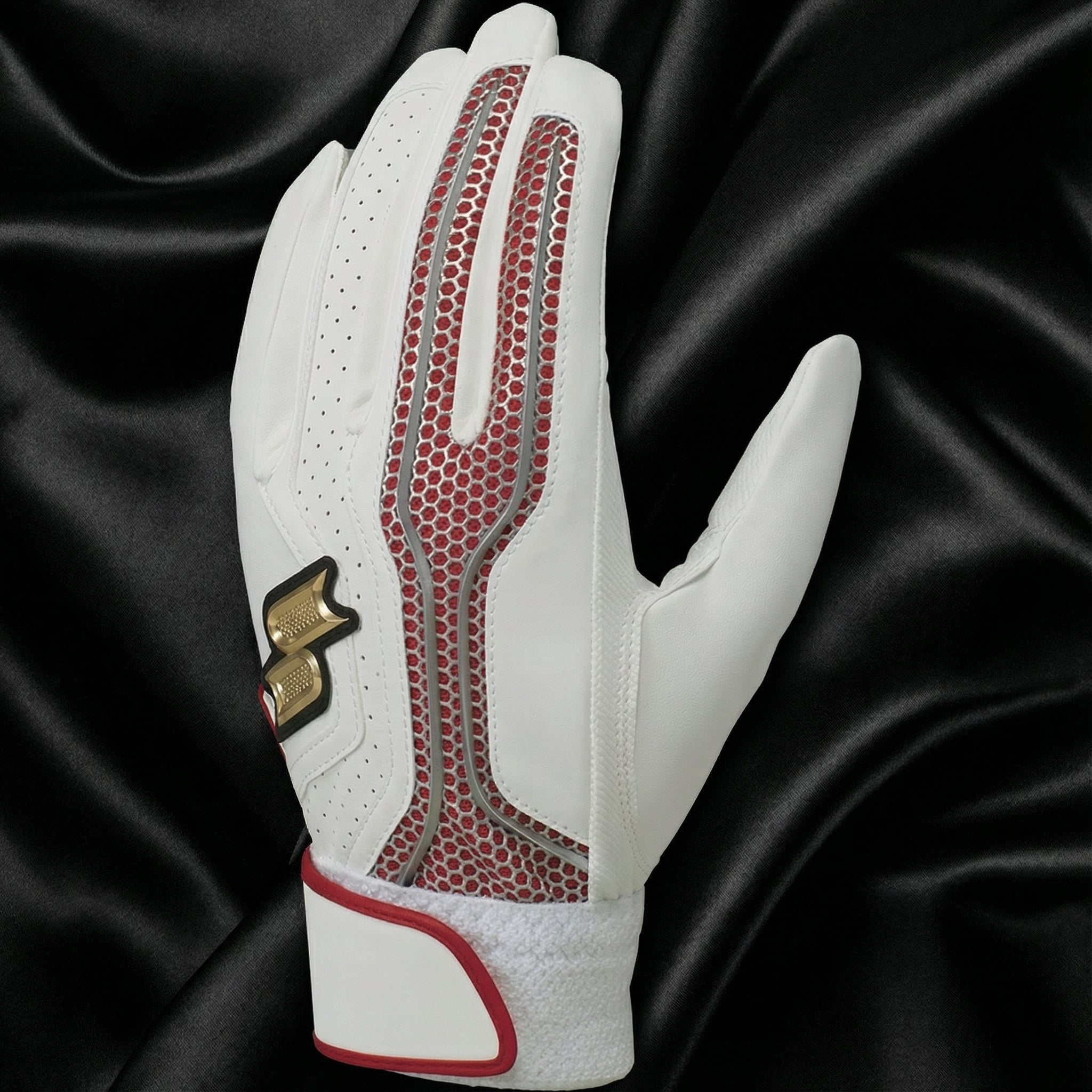 SSK Proedge Batting Gloves – Dual Grip & Silicone Kickback Support (Single Band / Washable / Both Hands)