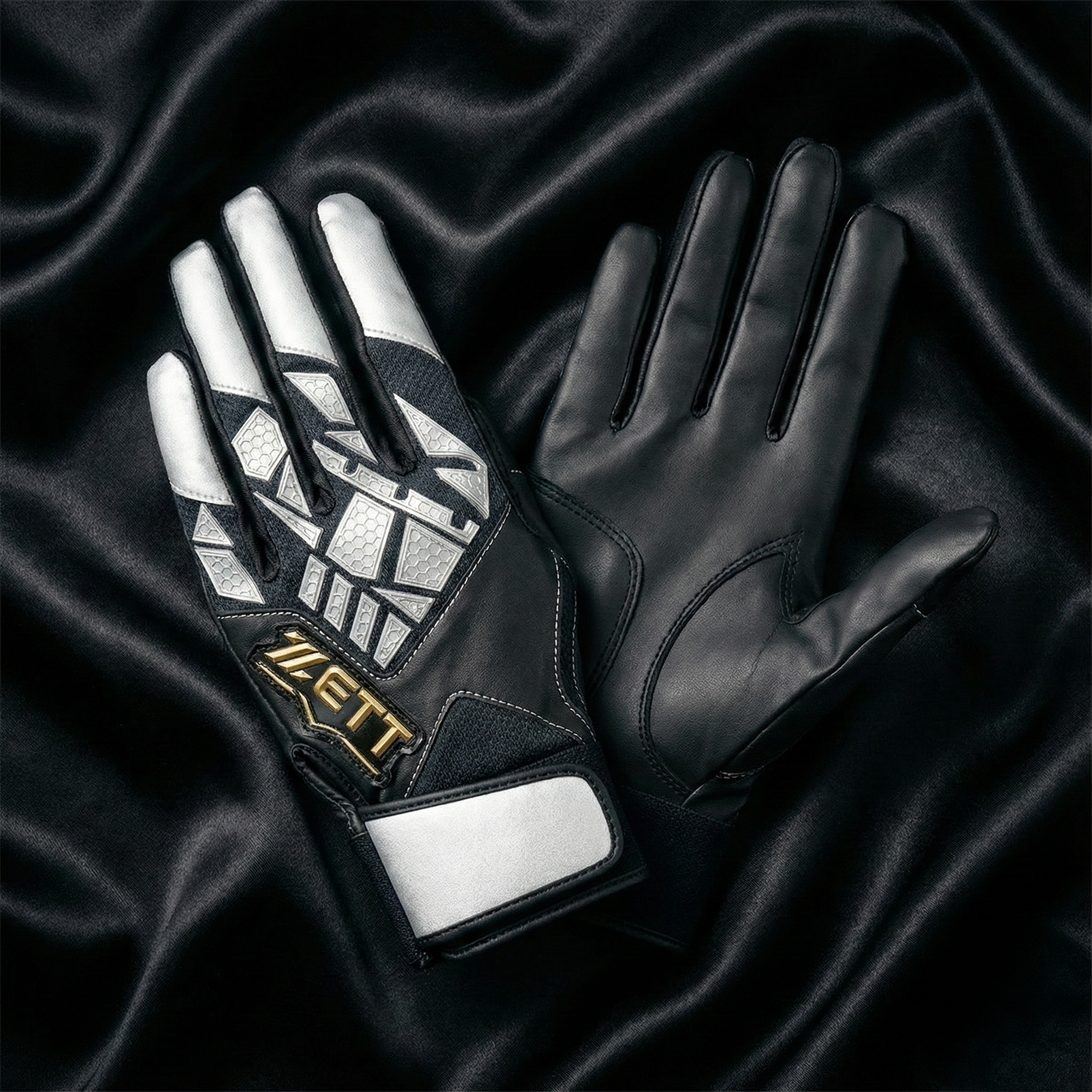 ZETT NEOSTATUS Batting Gloves BG798 – Zero-Slip Slick Leather Grip (Washable / Both Hands)