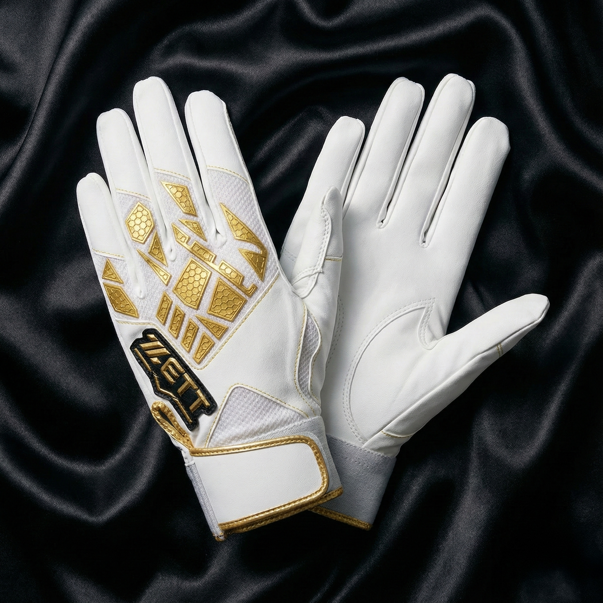 ZETT NEOSTATUS Batting Gloves BG798 – Zero-Slip Slick Leather Grip (Washable / Both Hands)