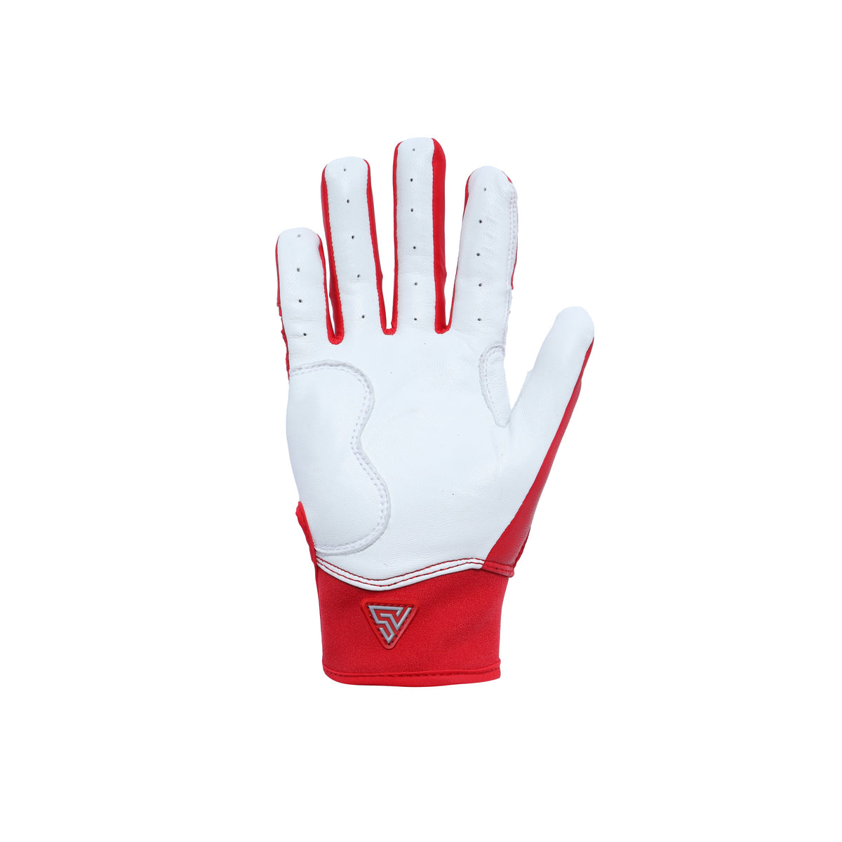S-VOLTA Premium Cabretta Leather Batting Gloves – Red / White