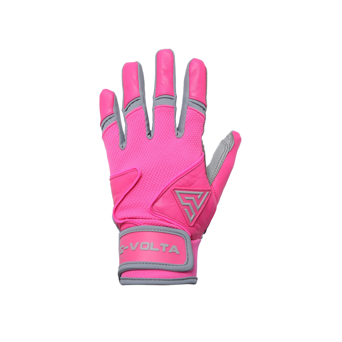 S-VOLTA Cabretta Leather Batting Gloves | Pink / Gray