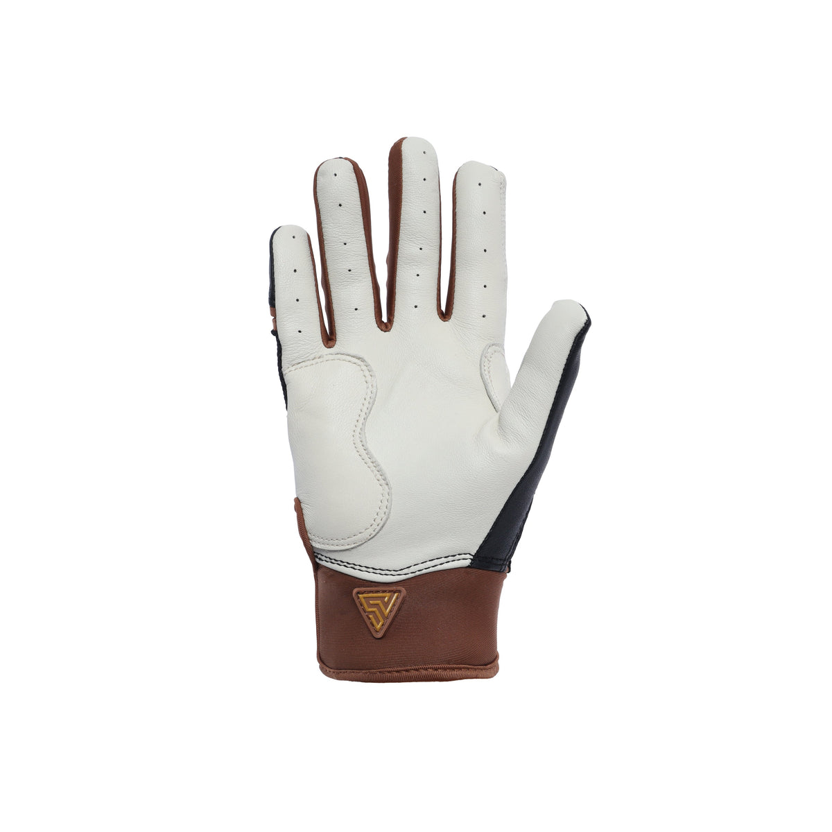 S-VOLTA Premium Cabretta Leather Batting Gloves – Black / Brown